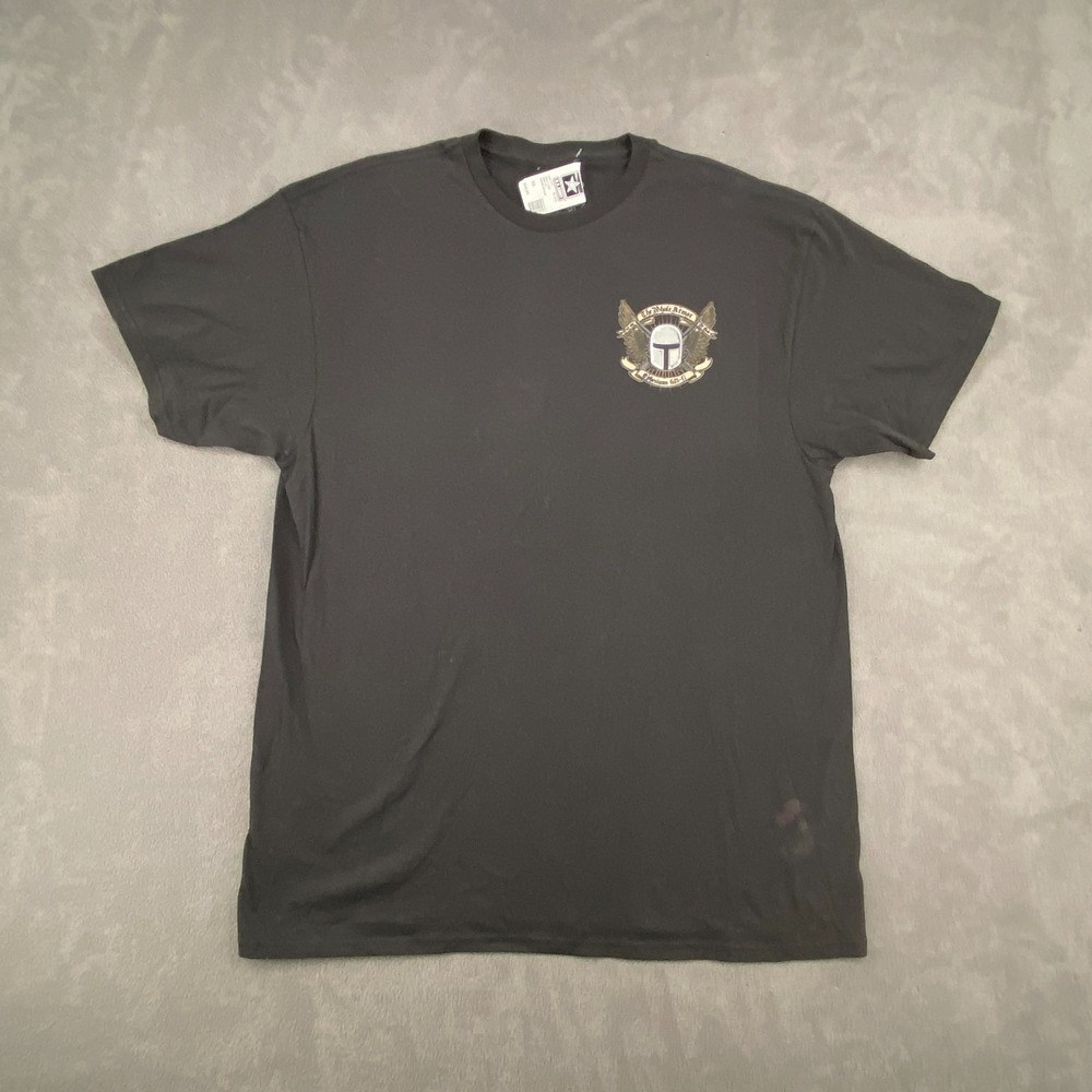 Jesus Tee Black Ink Design Armor of God Ephesians 6:13-17 T-Shirt Sz XL Black‎